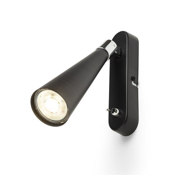 ALEXIS nástěnná černá chrom 230V GU10 5W - RED - DESIGN RENDL