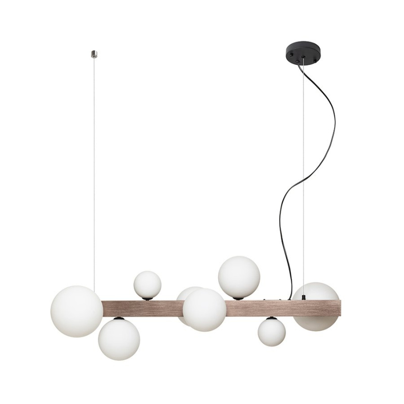 KASSANDRA závěsné svítidlo, podélná vícečetná opálové sklo/česaný bronz G9 - RED - DESIGN RENDL
