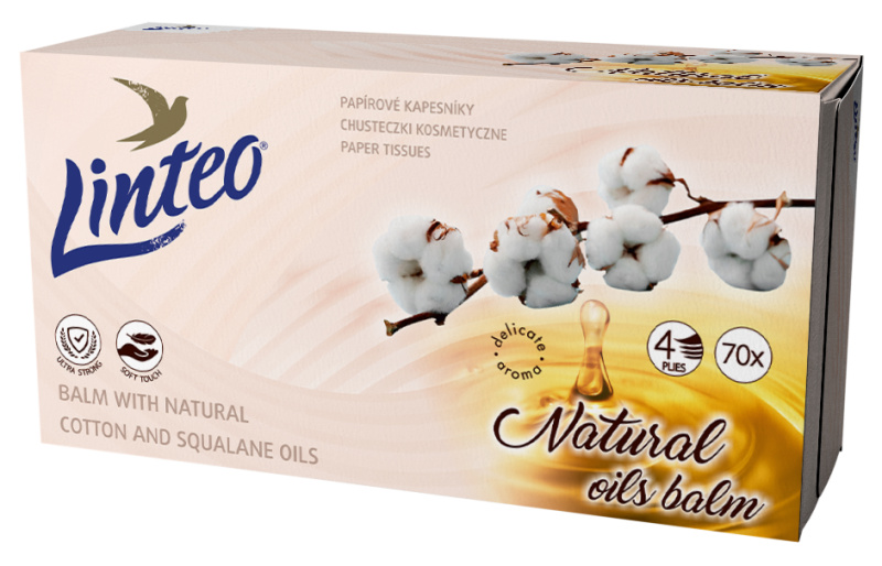 Papírové kapesníčky Linteo - 4 vrstvé, 70 ks