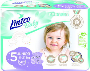 LINTEO Baby Premium Dětské plenky Junior 11-21kg 42 ks