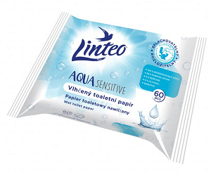 Linteo Aqua Sensitive vlhčený toaletní papír 60 ks