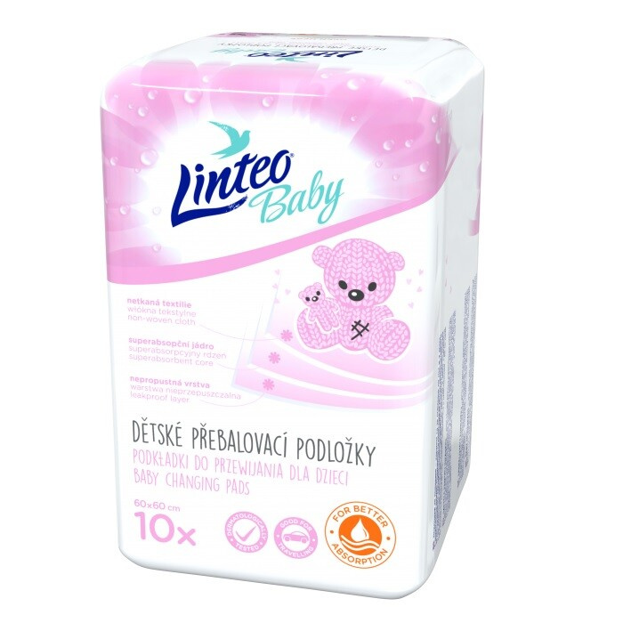 Linteo Baby Changing Pads přebalovací podložky 60x60 10 ks