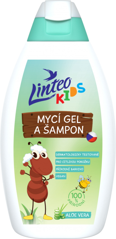 LINTEO Kids mycí gel a šampon 425 ml