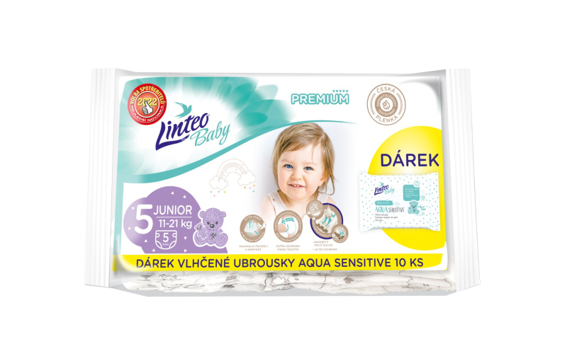 Linteo Baby Premium Junior jednorázové pleny 11-21 kg 5 kg