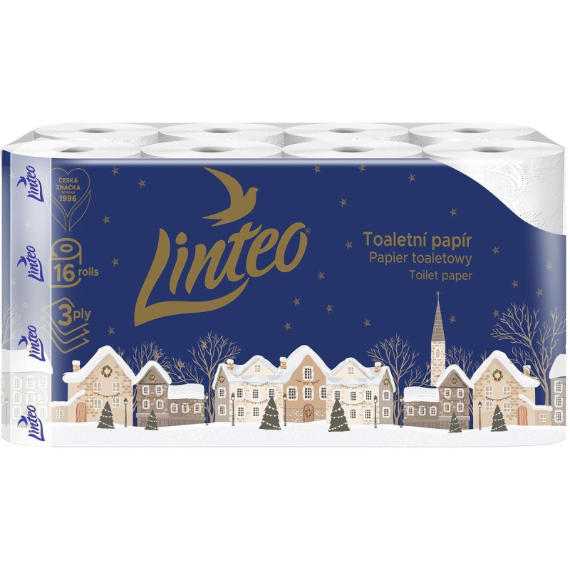 Linteo Toaletní papír vánoční edice 3vrstvý, 16 ks