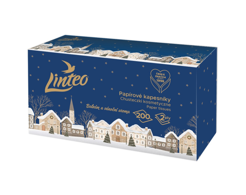 Linteo Papírové kapesníky 2vrstvé box