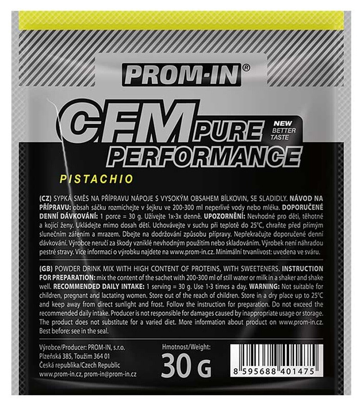 Prom-In CFM Protein Pure Performance, 30 g Příchuť: Pistácie