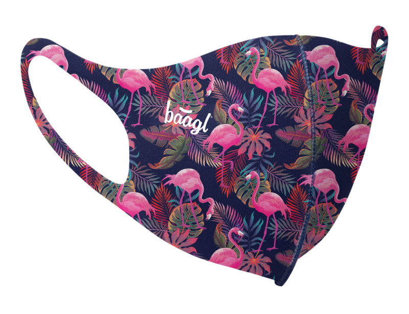 BAAGL Antibakteriální rouška pro dospělé – Flamingo