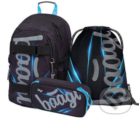 BAAGL SET 3 Skate Bluelight: batoh, penál, sáček