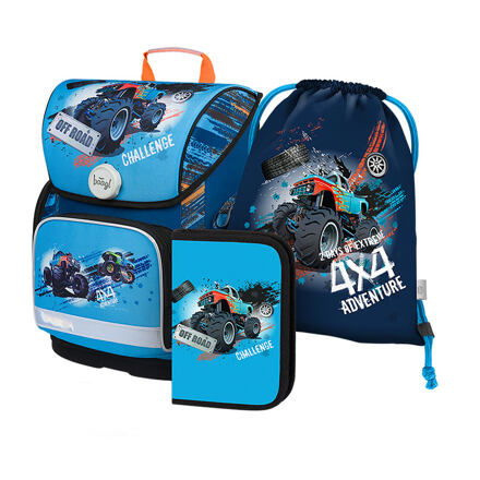 BAAGL SET 3 Ergo Truck: aktovka, penál, sáček