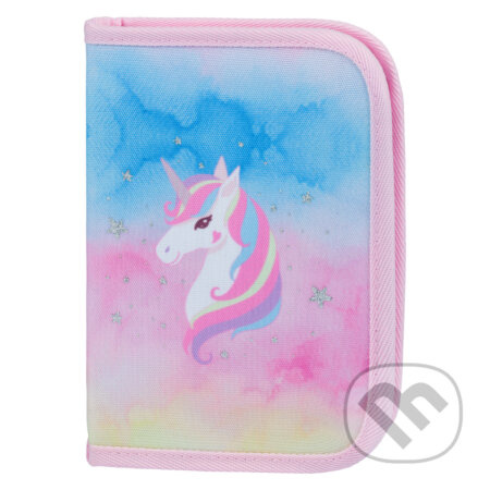 BAAGL Školní penál klasik dvě chlopně Rainbow Unicorn