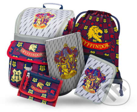 BAAGL SET 5 Zippy Harry Potter Nebelvír: aktovka, penál, sáček, desky, peněženka