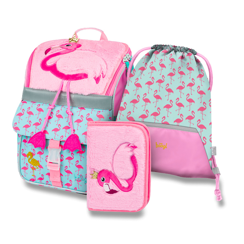 BAAGL SET 3 Zippy Plameňák: aktovka, penál, sáček