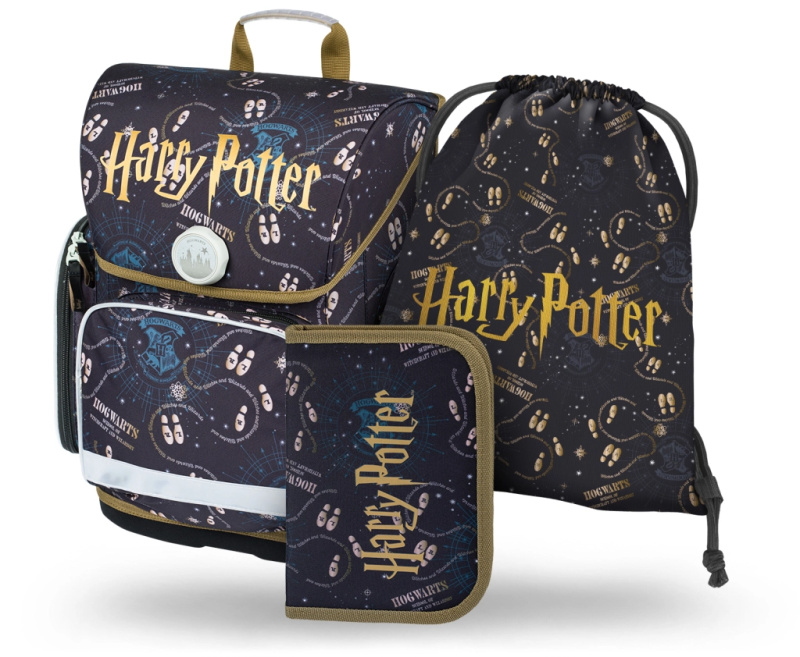 Baagl Školní set Ergo Harry Potter Pobertův plánek - aktovka, penál, sáček