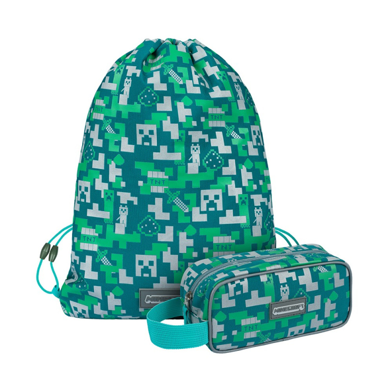 Minecraft 2 set s motivem Silver Creeper