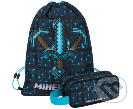 Baagl Set 2 Minecraft Blue Axe and Sword