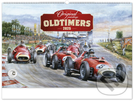 NOTIQUE Nástěnný kalendář Oldtimers – Václav Zapadlík 2025, 64 x 42 cm