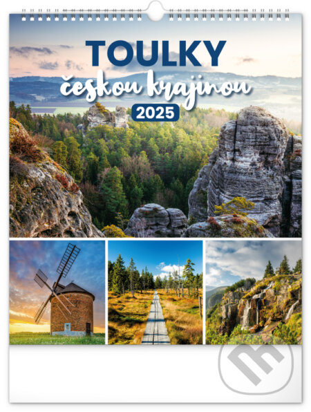 NOTIQUE Nástěnný kalendář Toulky českou krajinou 2025, 30 x 34 cm