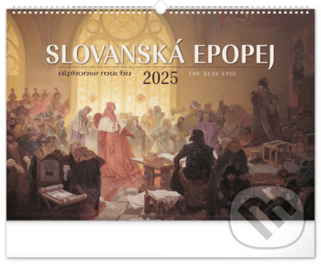 Nástěnný kalendář Slovanská epopej – Alfons Mucha 2025