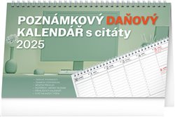 Stolní kalendář Poznámkový daňový s citáty 2025