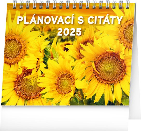NOTIQUE Stolní plánovací kalendář s citáty - Slunečnice 2025