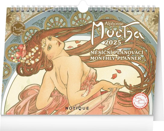Alfons Mucha 2025 - stolní kalendář -  Autor Neuveden