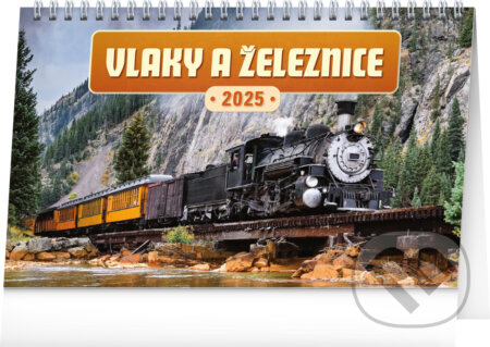 Stolní kalendář Vlaky a železnice 2025