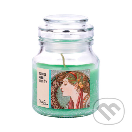 Scented candle: Green Tea - Mucha – Laurel (vonná svíčka, vůně zelený čaj)