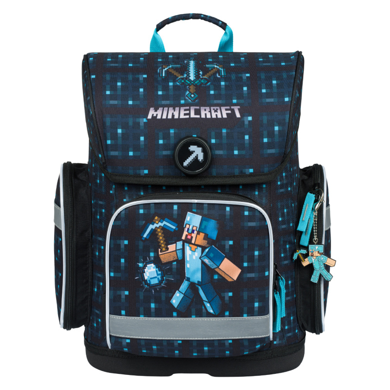 Baagl Školní aktovka BAAGL Ergo Minecraft Blue Axe
