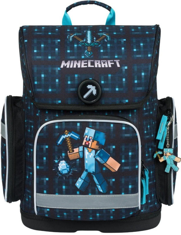 Baagl Školní aktovka BAAGL Ergo Minecraft Blue Axe