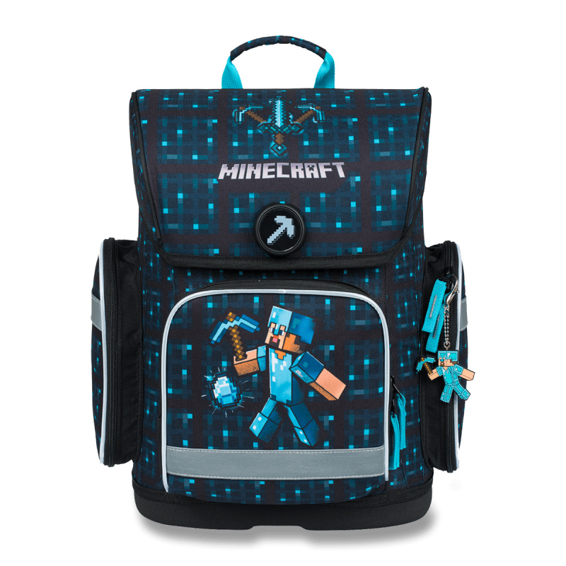 Baagl Školní aktovka BAAGL Ergo Minecraft Blue Axe