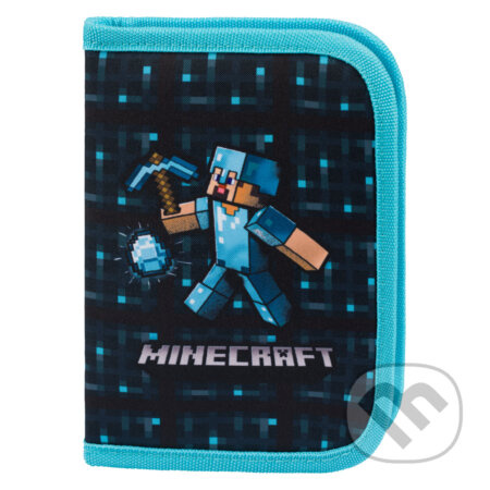 Školní penál Minecraft s motivem modré sekyry