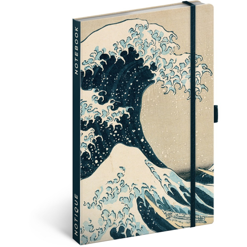NOTIQUE Notes Katsushika Hokusai, linkovaný, 13 x 21 cm
