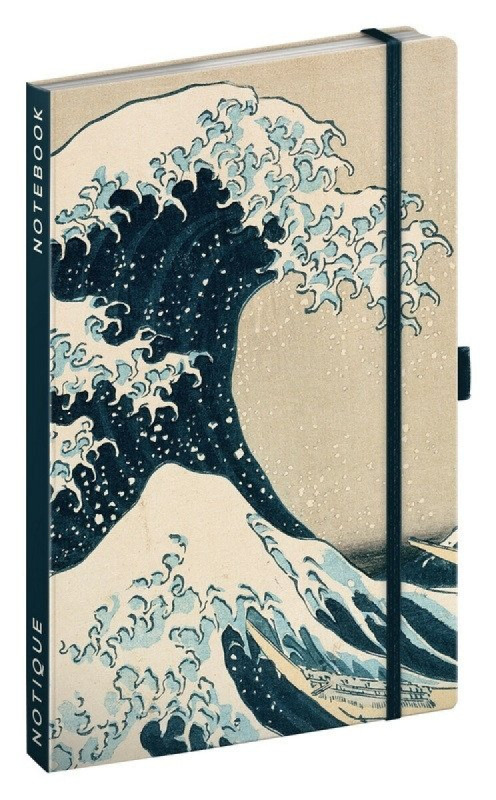NOTIQUE Notes Katsushika Hokusai, linkovaný, 13 x 21 cm