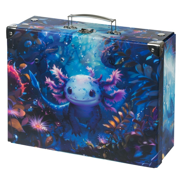 BAAGL Skládací školní kufřík Axolotl s kováním Presco Group