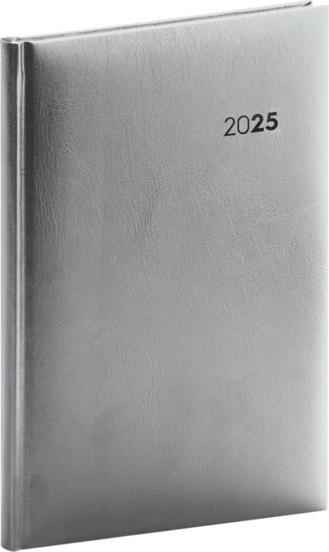Týdenní diář Balacron 2025, stříbrný