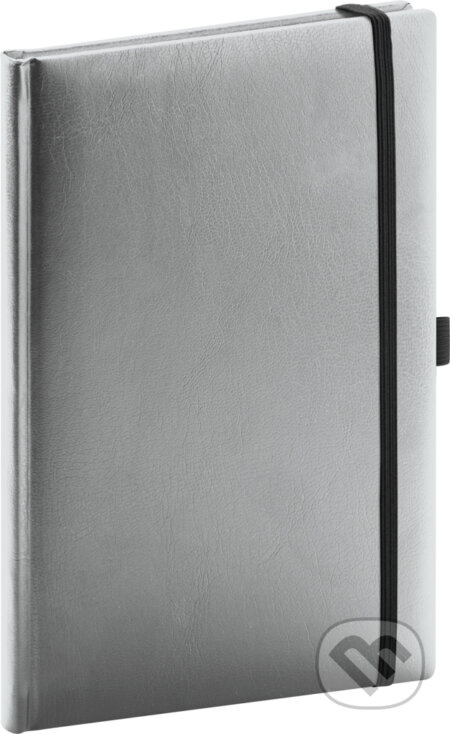 NOTIQUE Notes Balacron, stříbrný, tečkovaný, 15 x 21 cm