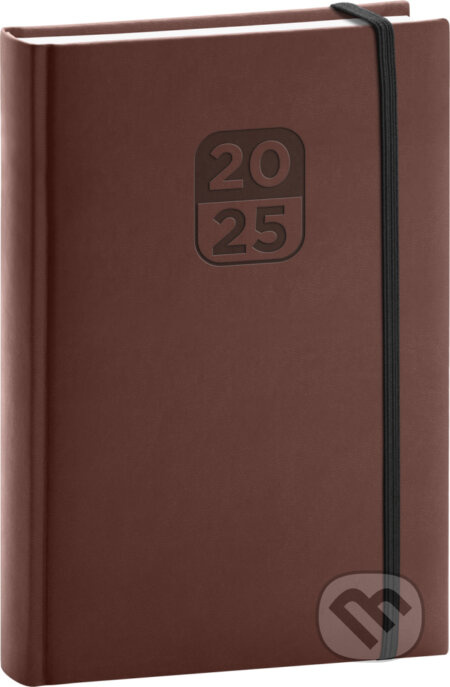 Denní diář Aprint Top 2025, hnědý