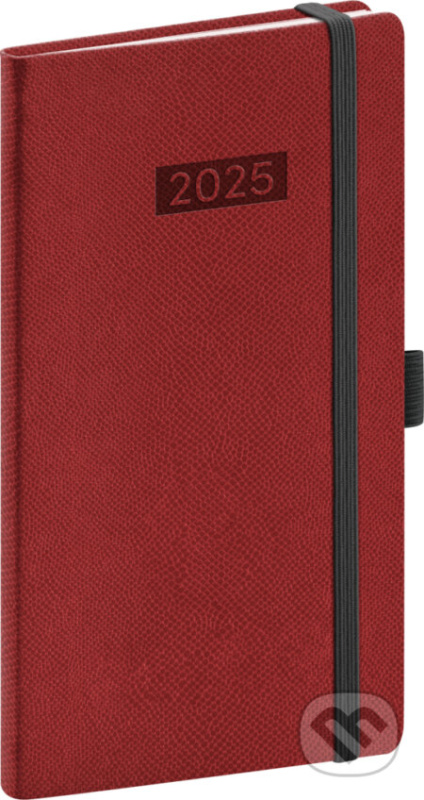 Kapesní diář Diario 2025, bordó