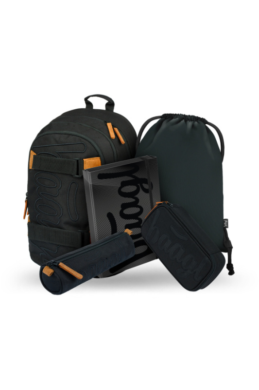 Školní set BAAGL Skate Darkness: batoh, penál, pouzdro, sáček, desky