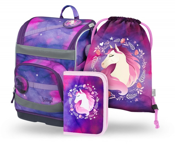 BAAGL SET 3 Zippy plus Kůň: aktovka, penál, sáček  Presco Group