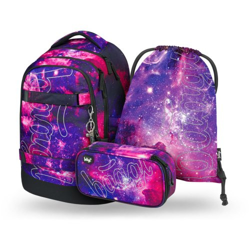 Školní set Baagl Galaxy: batoh, penál, sáček