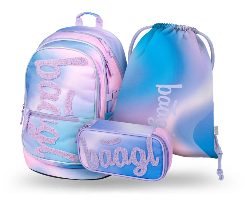 Sada Baagl Core Sky: batoh, penál, sáček