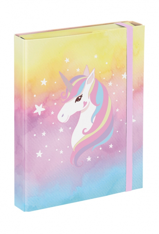 BAAGL Desky na školní sešity A5 Rainbow Unicorn Presco Group