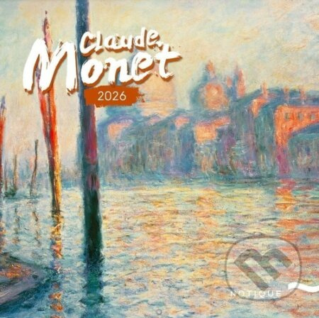 Poznámkový kalendář Claude Monet 2026, 30 x 30 cm