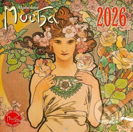 Poznámkový kalendář Alfons Mucha 2026