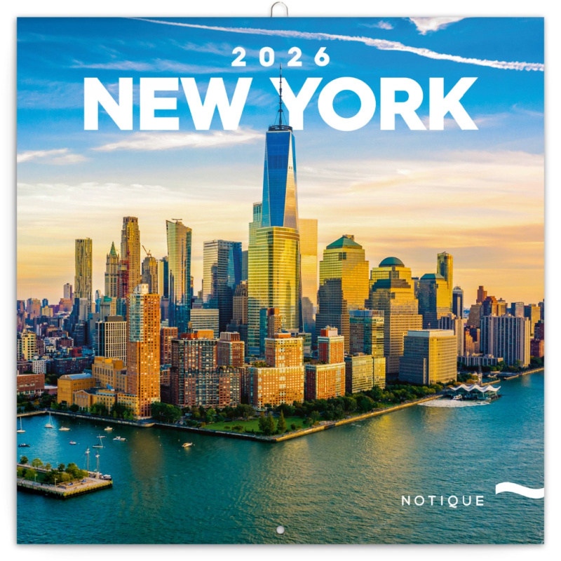 Poznámkový kalendář New York 2026