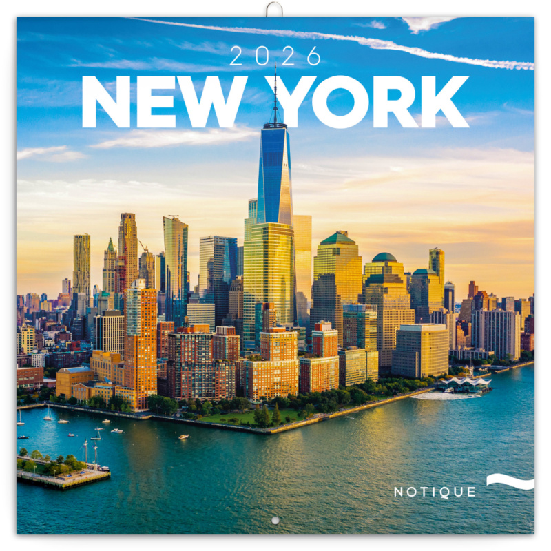 Poznámkový kalendář New York 2026