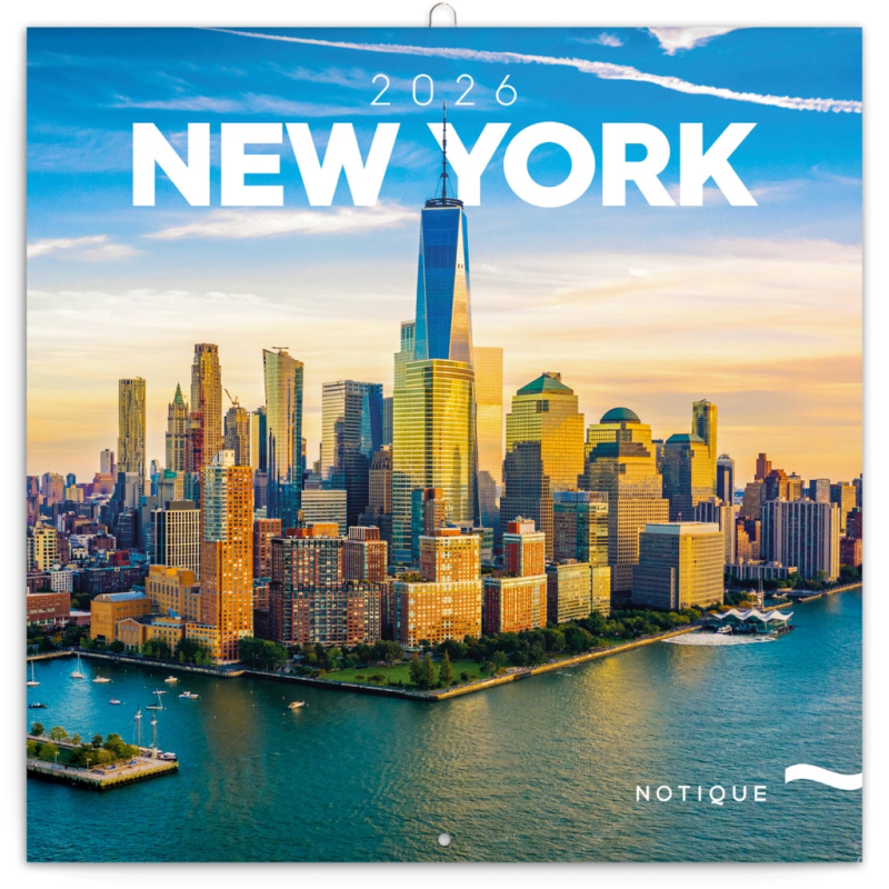 Poznámkový kalendář New York 2026
