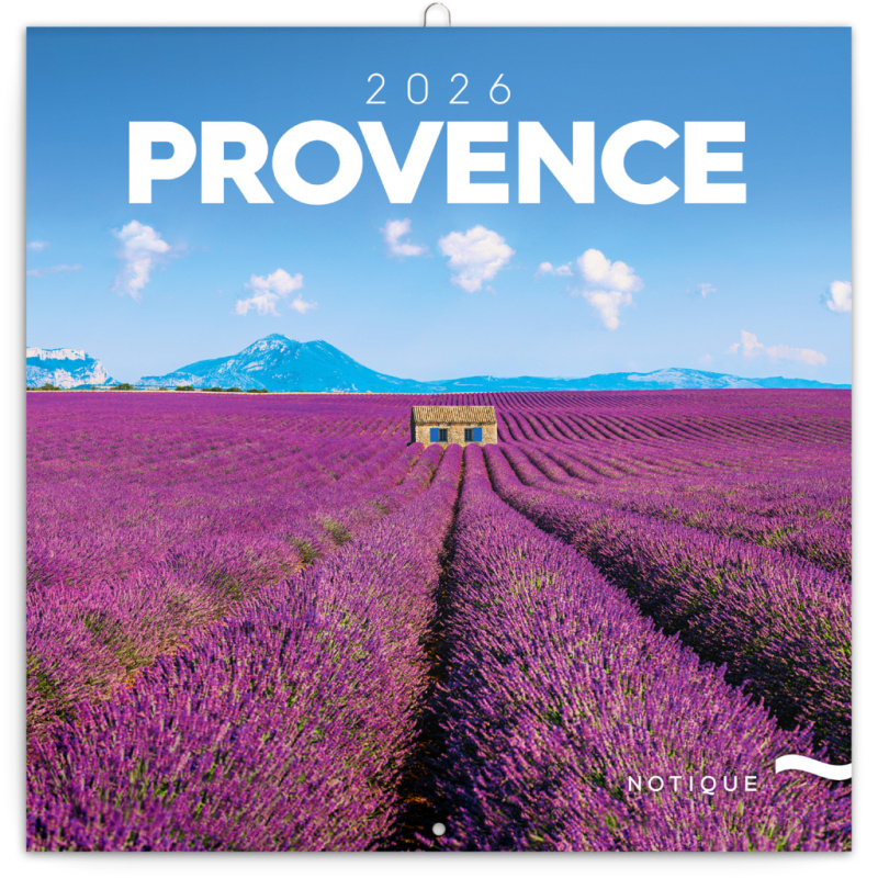 Poznámkový kalendář Provence 2026